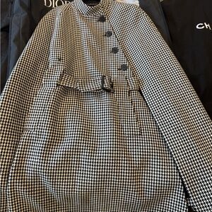Dior Monochrome Houndstooth Cape